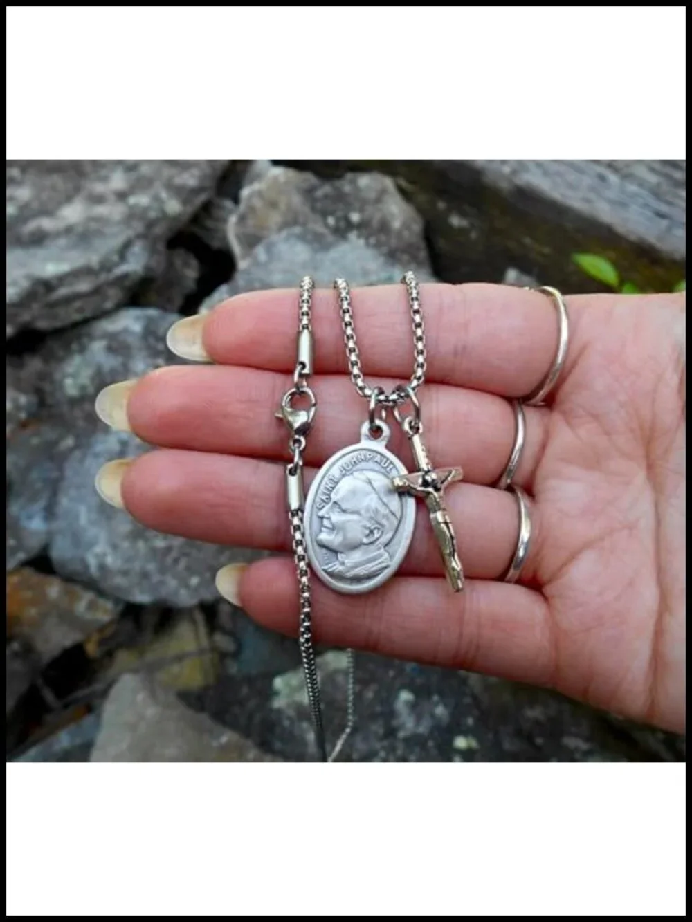 Saint Pope John Paul II Pendant Necklace 24